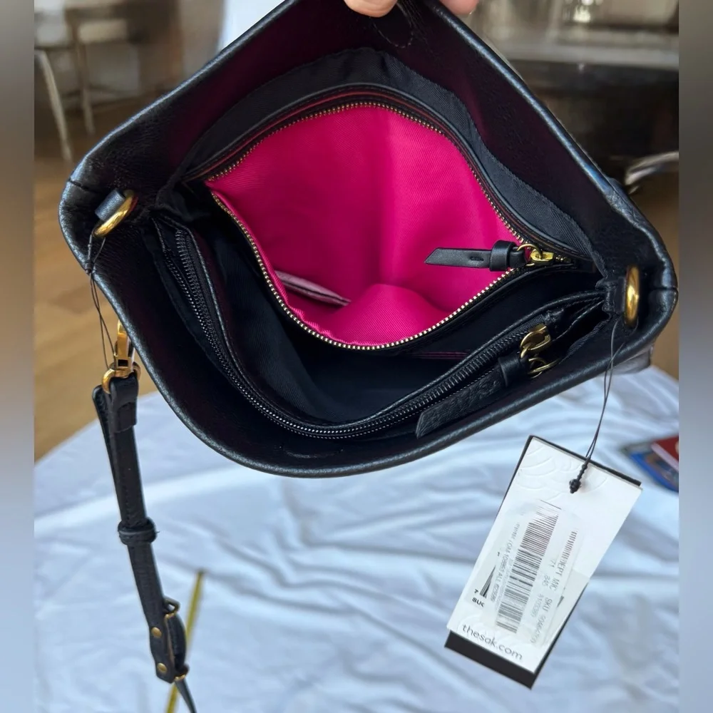 NWT The Sak Tomboy Crossbody Bag w Detachable Adjustable Strap Midnight Black - Picture 7 of 12